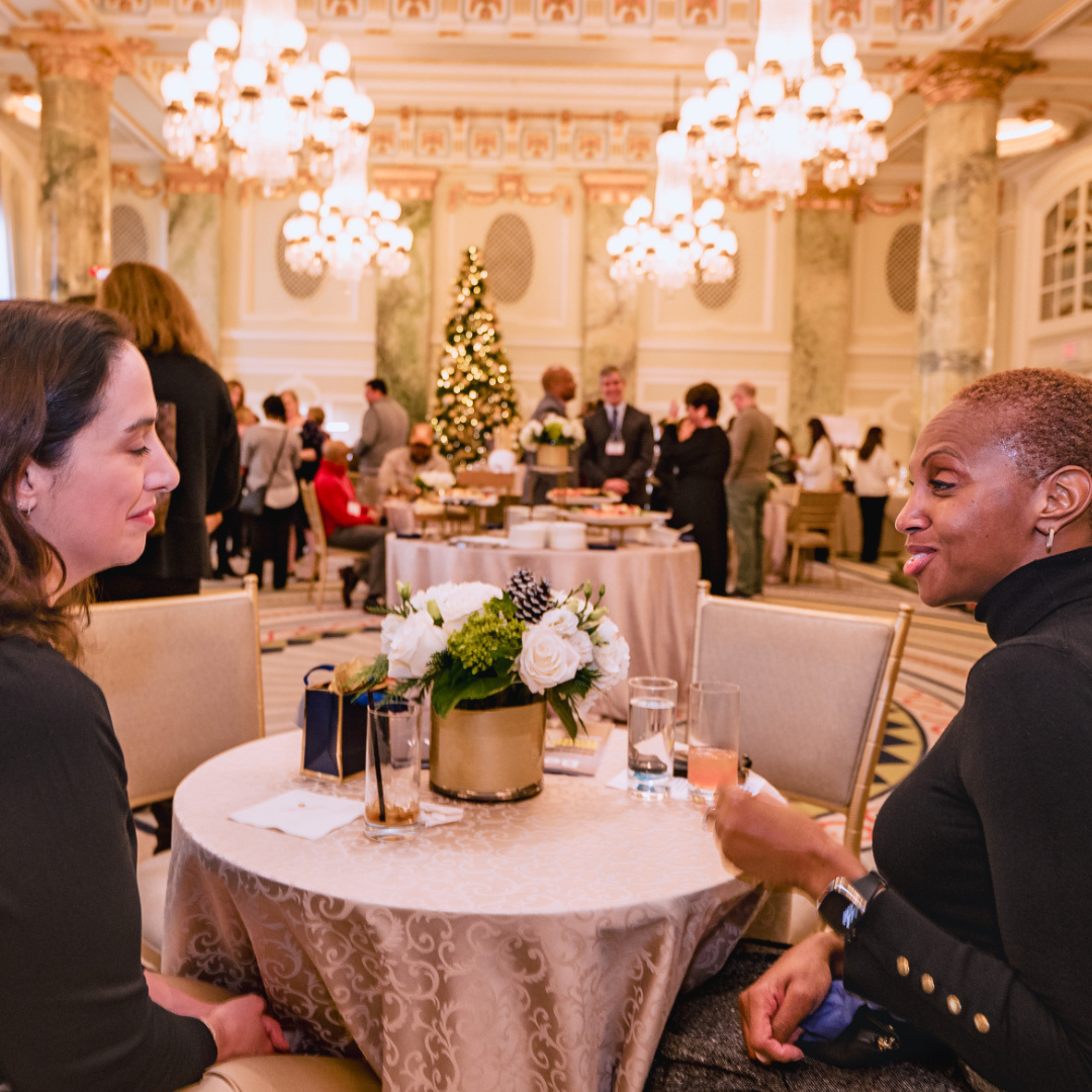Two Business Women at a Holiday Event at the Willard Intercontinental DC