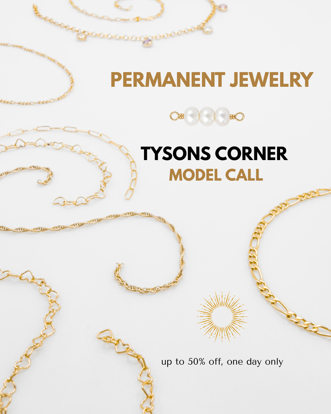 Permanent Jewelry Model Call - Tysons Corner Center