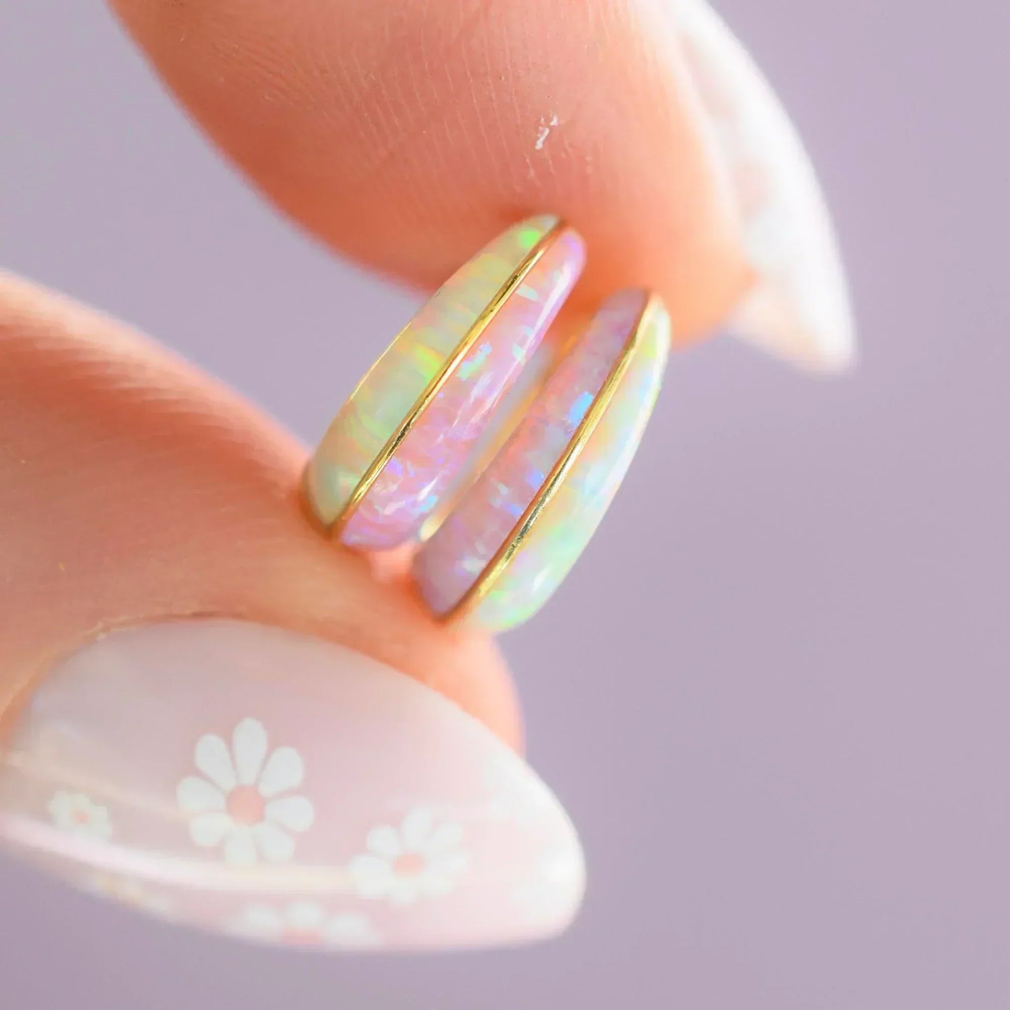Gold Vermeil Opal Summer Hoops