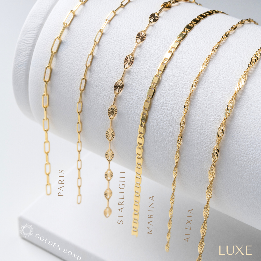 solid gold permanent jewelry