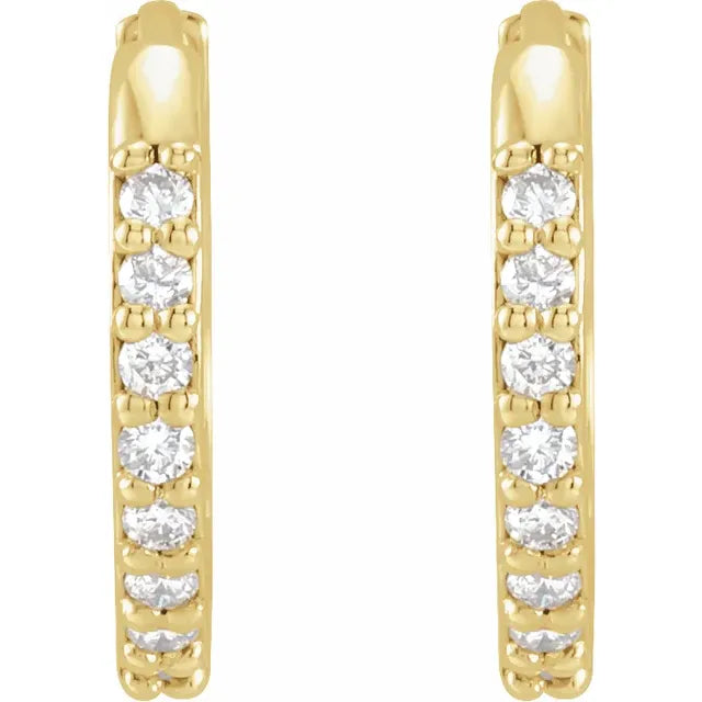 Giselle Hoops - 14K Gold & Diamonds