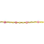 Permanent Jewelry Light Pink Enamel and Gold