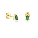 Tiny Emerald Drop Stud