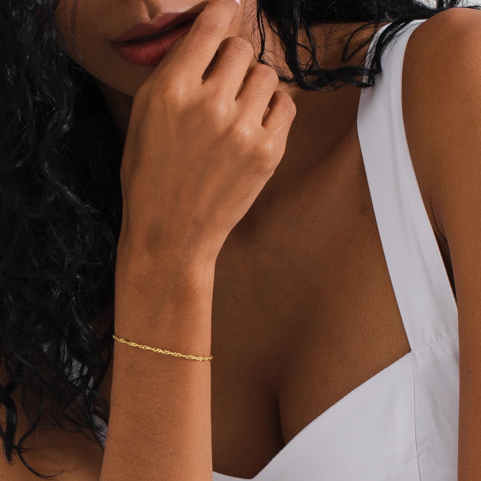 Alexia Twister - Permanent Bracelet in 14kGF Yellow