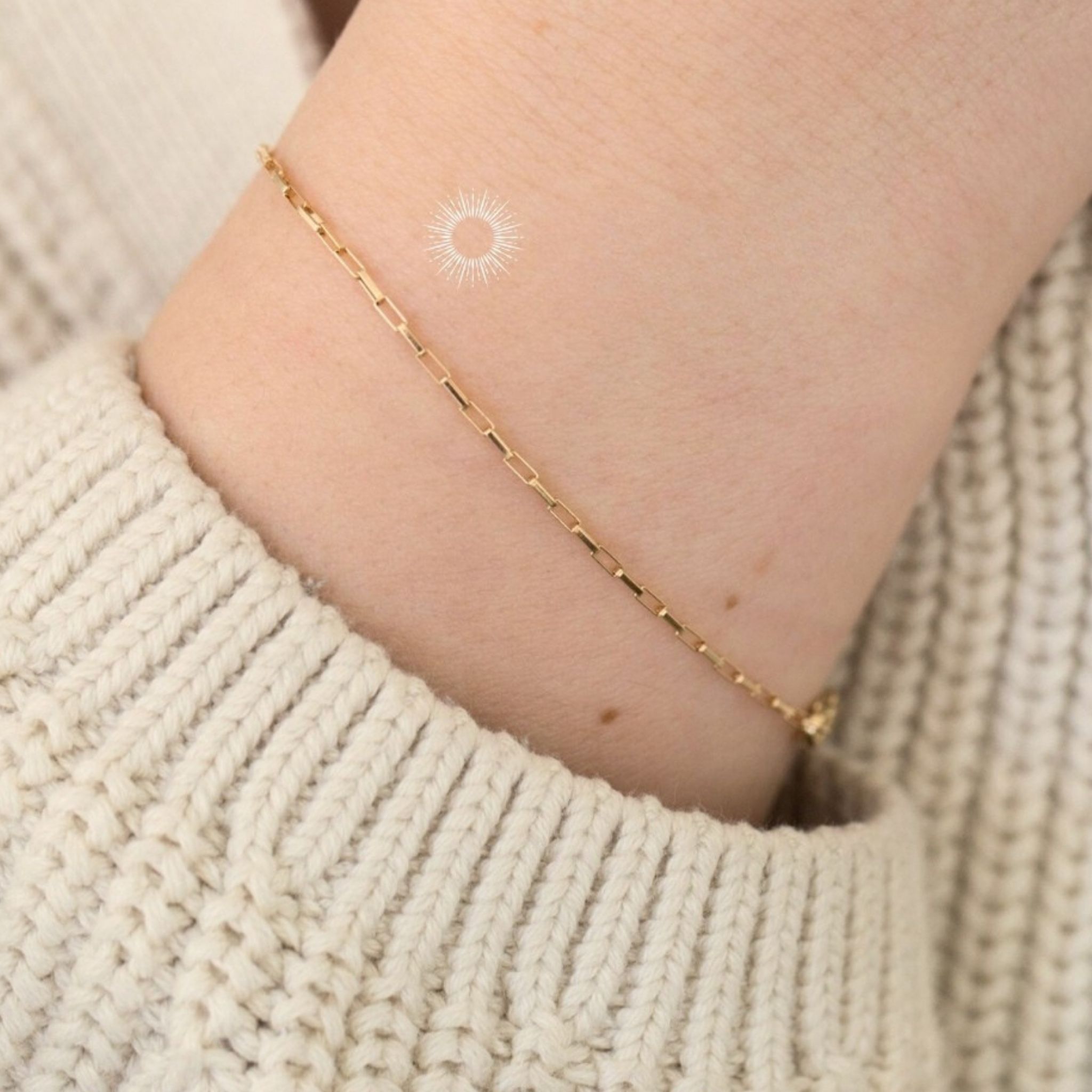 Bitty Box Chain | 14K Modern Gold Bracelet