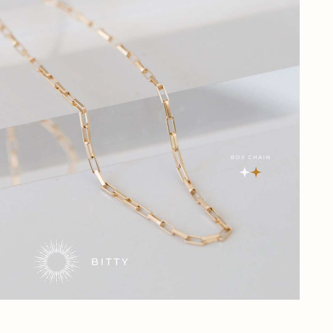 Permanent jewelry Chain, Box Chain Style