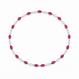 Bordeaux - 925 Sterling Silver - Permanent Bracelet or Clasped