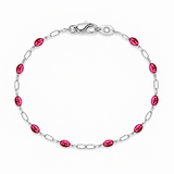Bordeaux - 925 Sterling Silver - Permanent Bracelet or Clasped