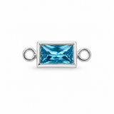 Baguette Bracelet Charm, By Month