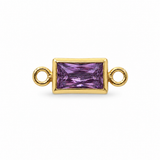 Baguette Bracelet Charm, By Month