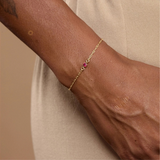 Single Solitaire Birthstone Bracelet