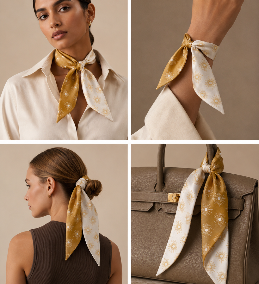 The Golden Bond Signature Silk Scarf