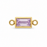 Baguette Bracelet Charm, By Month