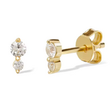 18k Gold Twin Studs