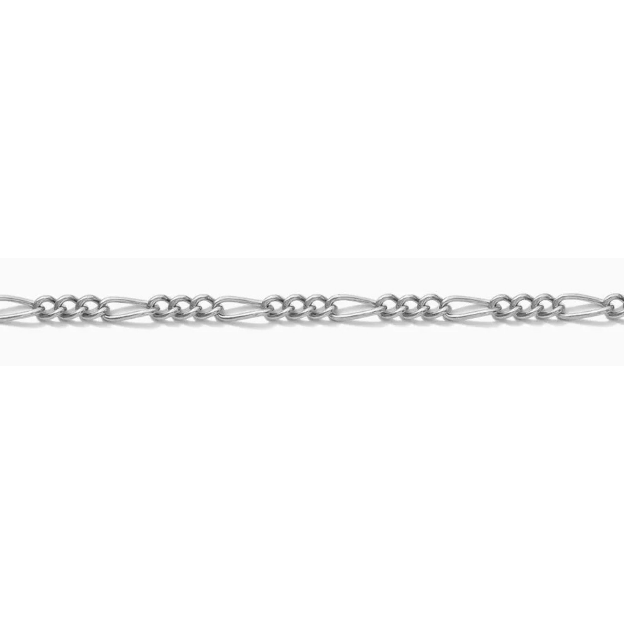 Permanent Jewelry DC VA MD - Little Figaro chain on a white background