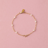 Little Bow Pearl Charm Bracelet