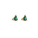 Tiny Emerald Drop Stud