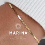 Sleek gold male permanent jewelry bracelet