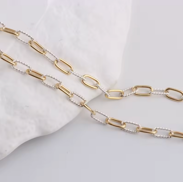 Mixed Metal Permanent Jewelry - Olivia Bracelet – Golden Bond
