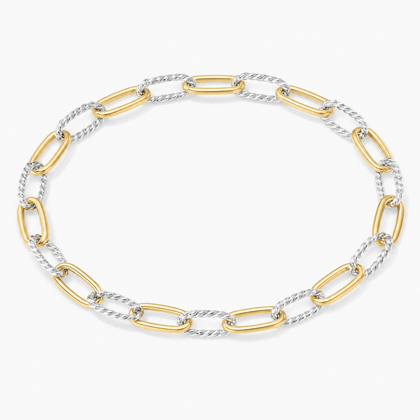 Mixed Metal Permanent Jewelry - Olivia Bracelet – Golden Bond