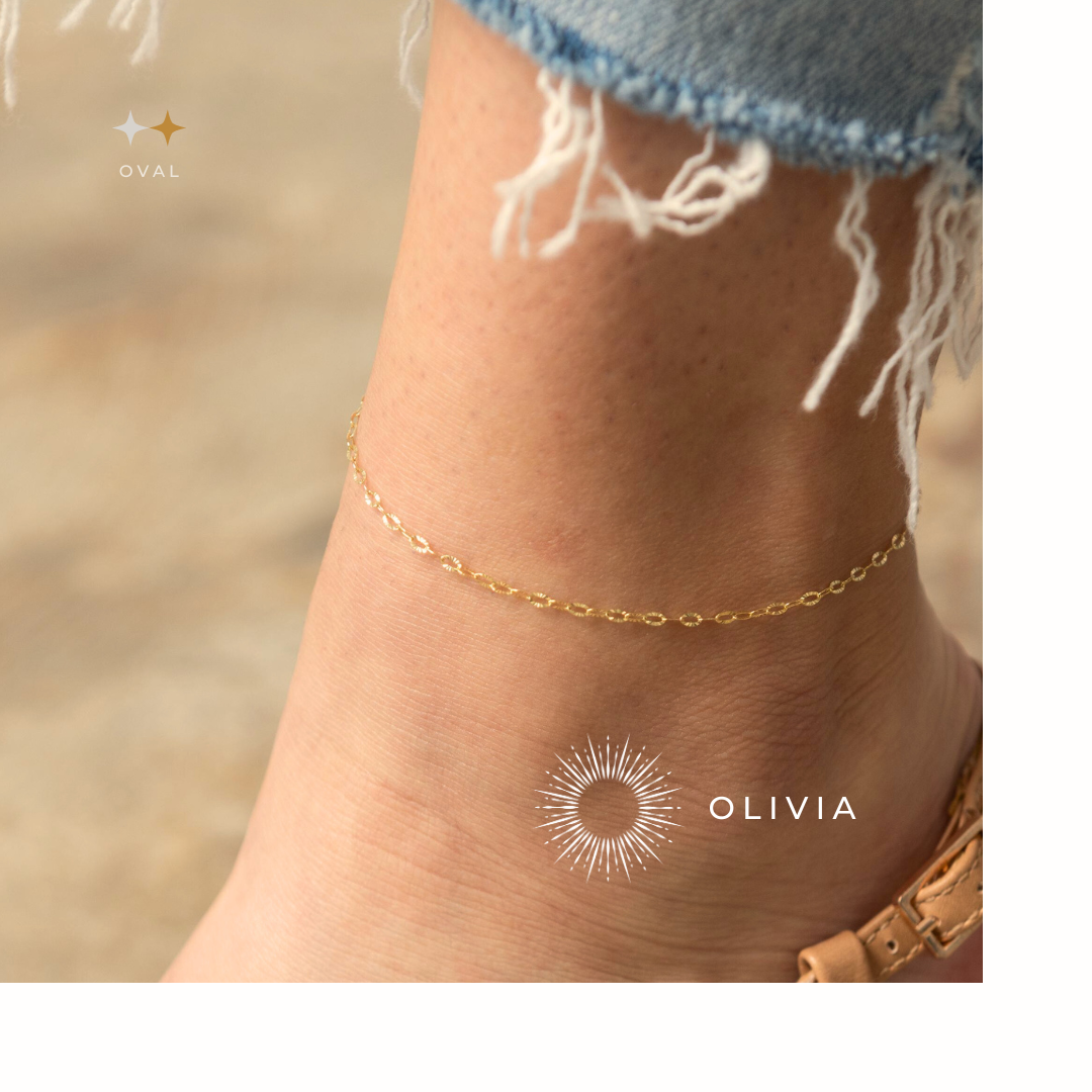 Solid Gold Anklet for Permanent Jewelry
