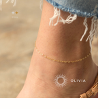 Solid Gold Anklet for Permanent Jewelry