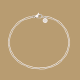 Olivia Smooth Paperclip - Infinity Bracelet - 925 Sterling Silver