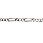 Best Unisex Permanent Jewelry DC VA MD - Silver Figaro chain on a white background