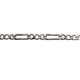 Best Unisex Permanent Jewelry DC VA MD - Silver Figaro chain on a white background