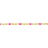 Bright Pink Disco - 14k Gold - Permanent Jewelry