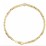 Cash Statement Bracelet | 14K Solid Gold Birthstone