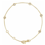 Evie Infinity Bezel Bracelet - 14k Gold & Diamonds