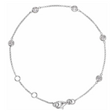 Evie Infinity Bezel Bracelet - 14k Gold & Diamonds