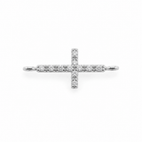 Simple CZ Cross Charm