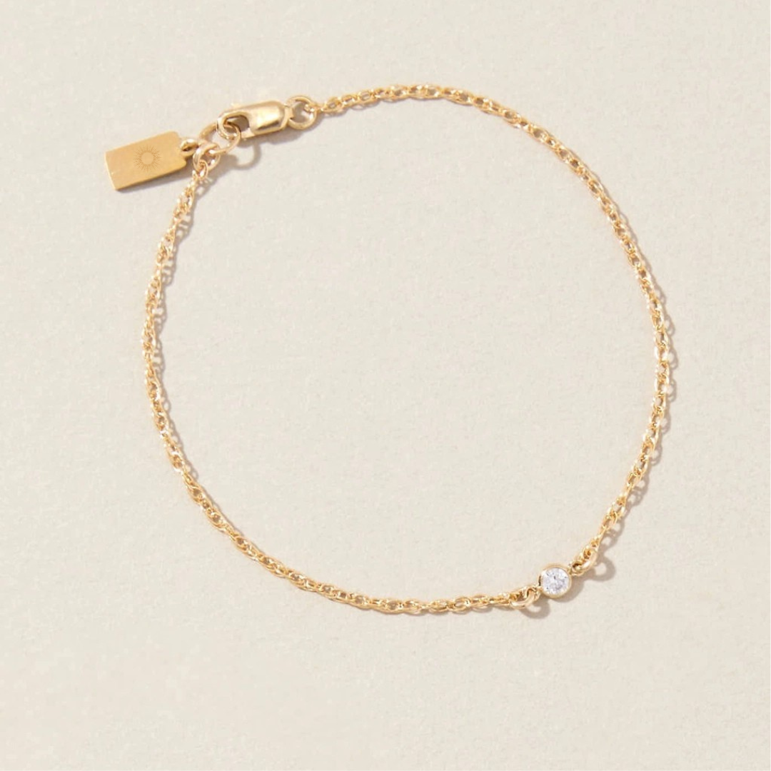 Single Solitaire Birthstone Bracelet