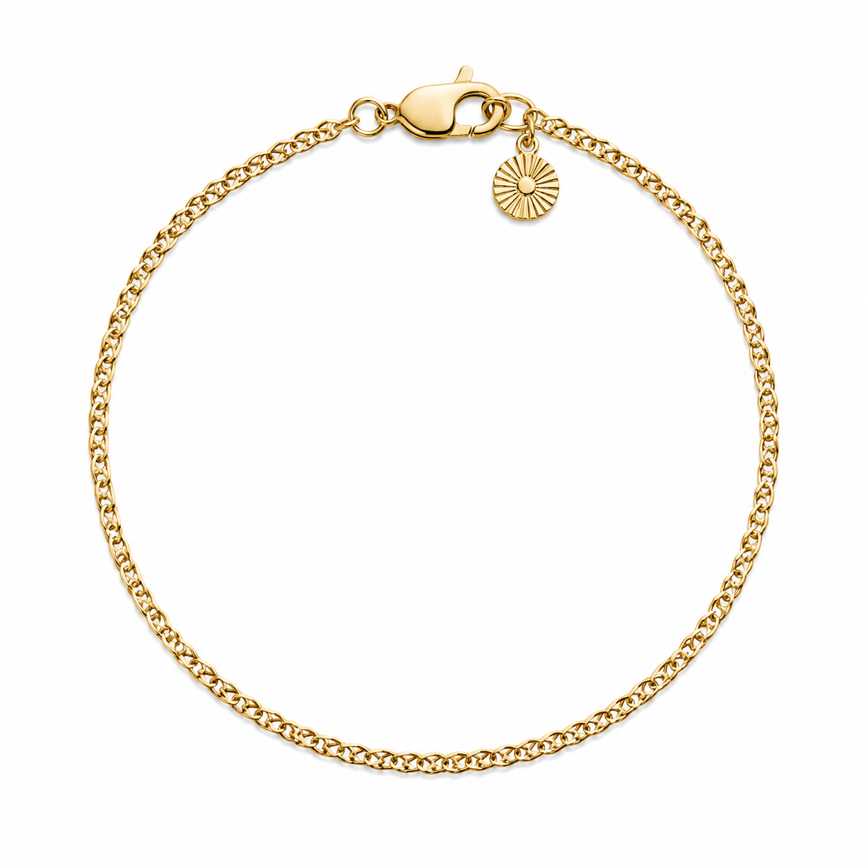 Cash Curb Chain - Permanent or Clasped Bracelet - 14k GF