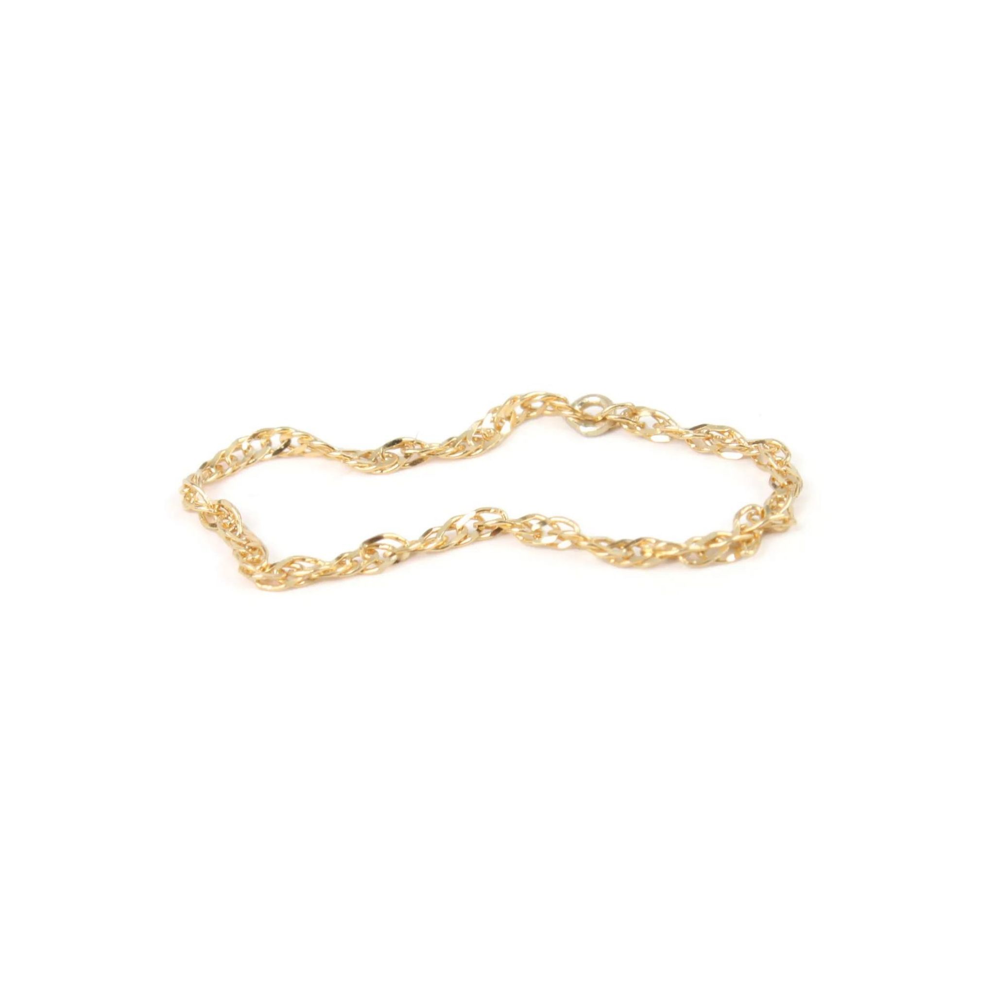 Gold chain ring for everyday wear by Golden Bond. Seen on a white background
