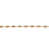 Permanent Jewelry Near Me - Gold chain with geometric links on a white background