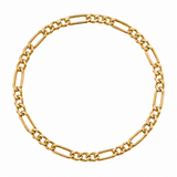 Hunk - 3.5mm Figaro Bracelet -  Modern 4K Gold Fill